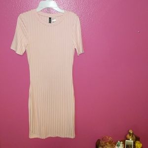 NWOT baby pink bodycon